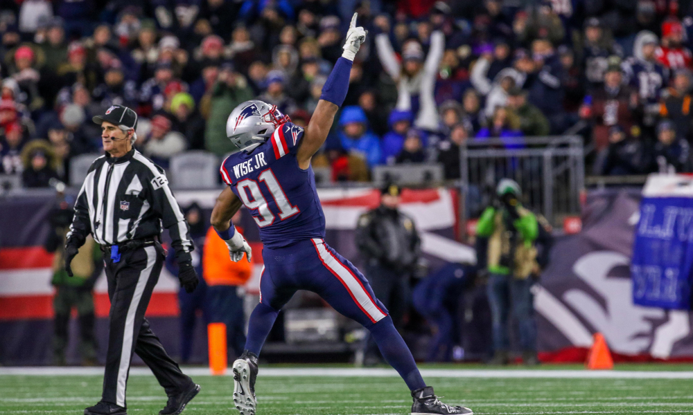 Patriots Defensive End Deatrich Wise Jr. Stands In Line For The