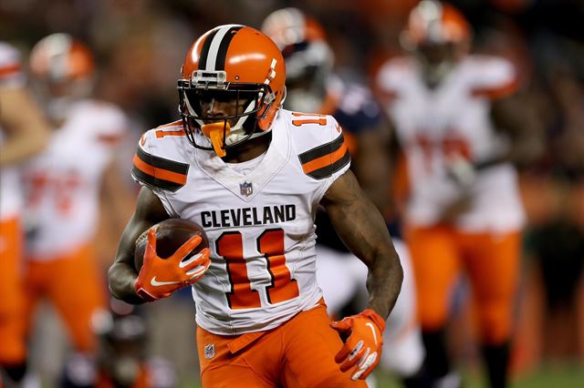 Cleveland Browns wide receiver Antonio Callaway is shown during NFL  football training camp, Thursday, July 26, 2018, in Berea, Ohio. (AP  Photo/Tony Dejak Stock Photo - Alamy