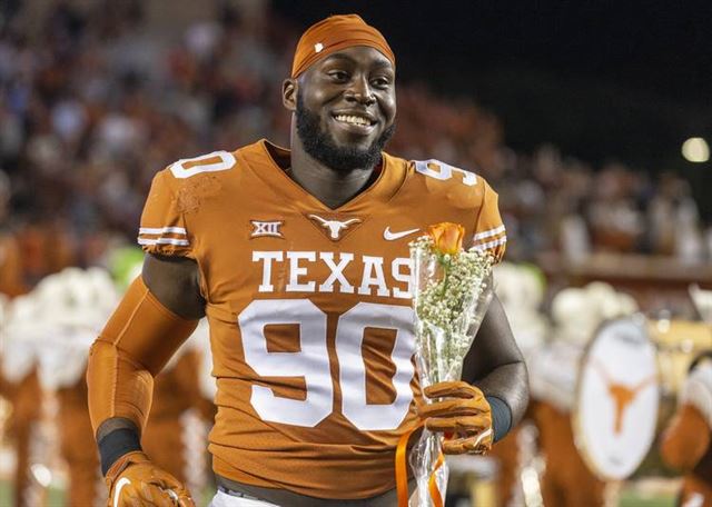 Charles Omenihu Texas Longhorns signed autographed 8x10 football photo Hook  Em b