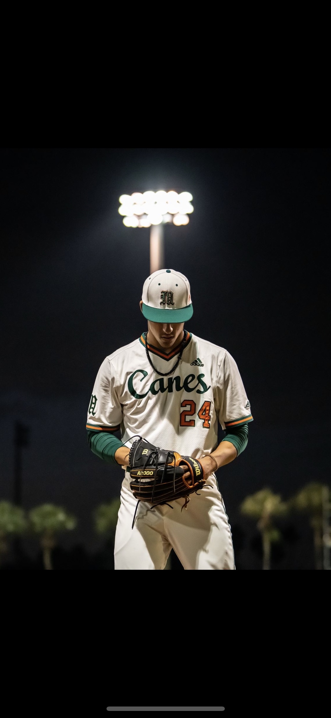 Men's Alejandro Rosario Miami Hurricanes Replica V-Neck Baseball