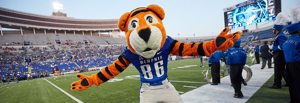 The University of Memphis  Pouncer's motivating our students
