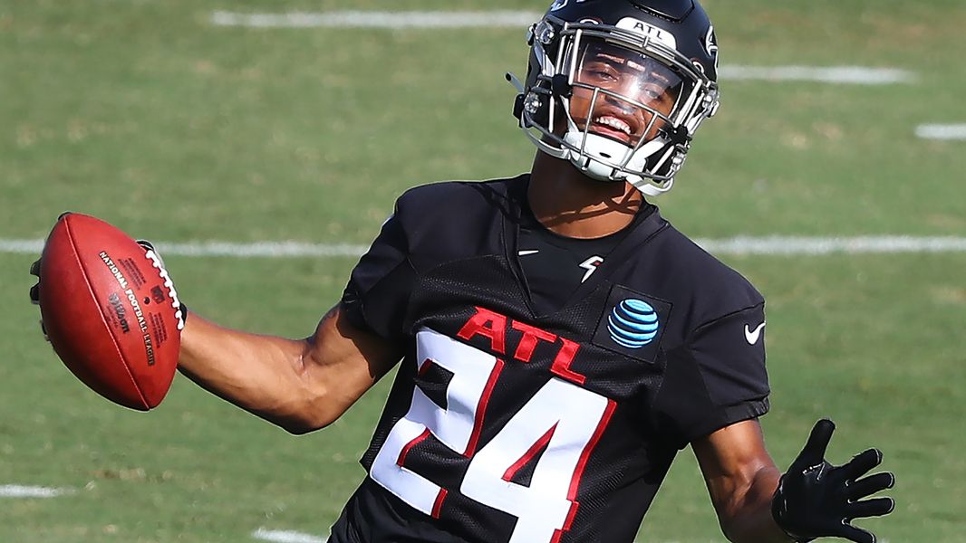 A.J. Terrell Jr. Atlanta Falcons Unsigned Prepares for Play Photograph