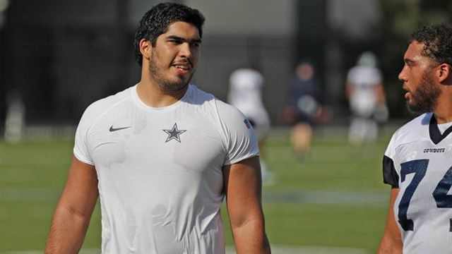 Dallas Cowboys defensive lineman Isaac Alarcón participates in the NFL  football team's rookie minicamp in Frisco, Texas, Saturday, May 13, 2023.  (AP Photo/Sam Hodde Stock Photo - Alamy