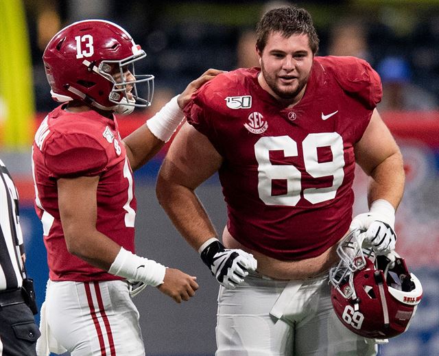 Philadelphia Eagles draft Landon Dickerson: Alabama OL is talented but  injury prone - The Athletic