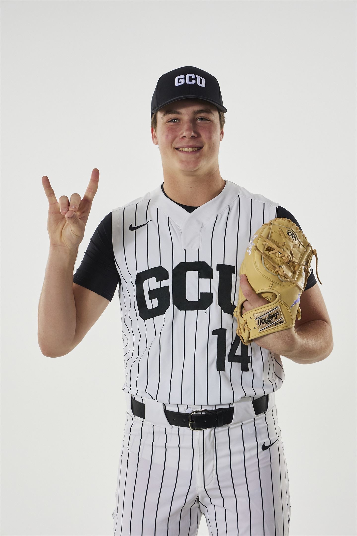 Men's Purple Pinstripe GCU Baseball Jersey