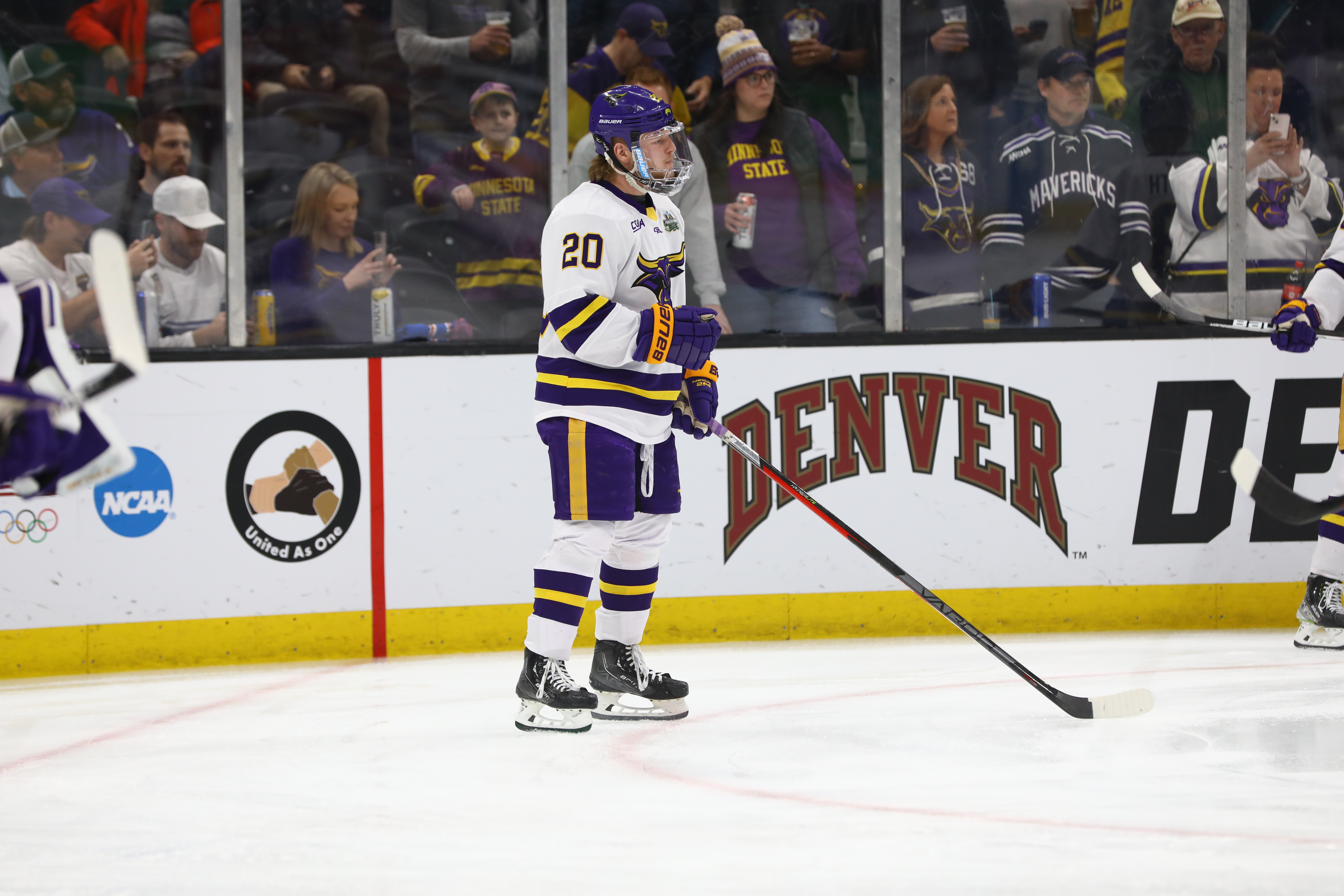 Men's Minnesota State University Mankato Purple Custom Hockey Jersey