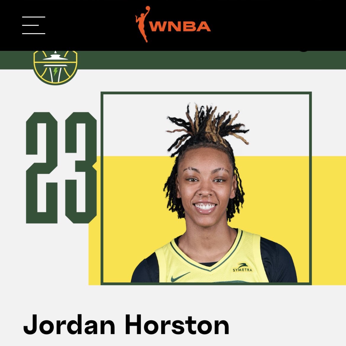 Jordan Horston athlete profile head shot