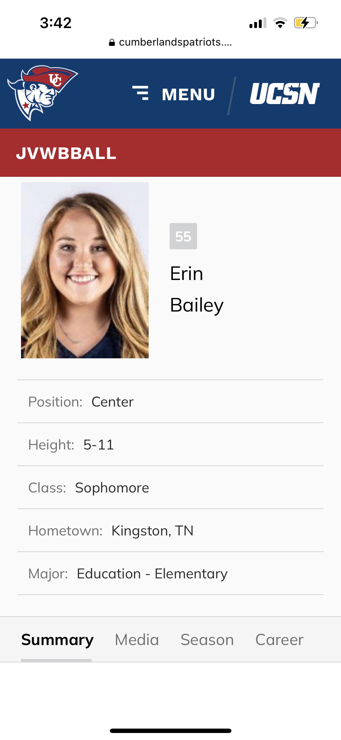 Erin Bailey athlete profile head shot