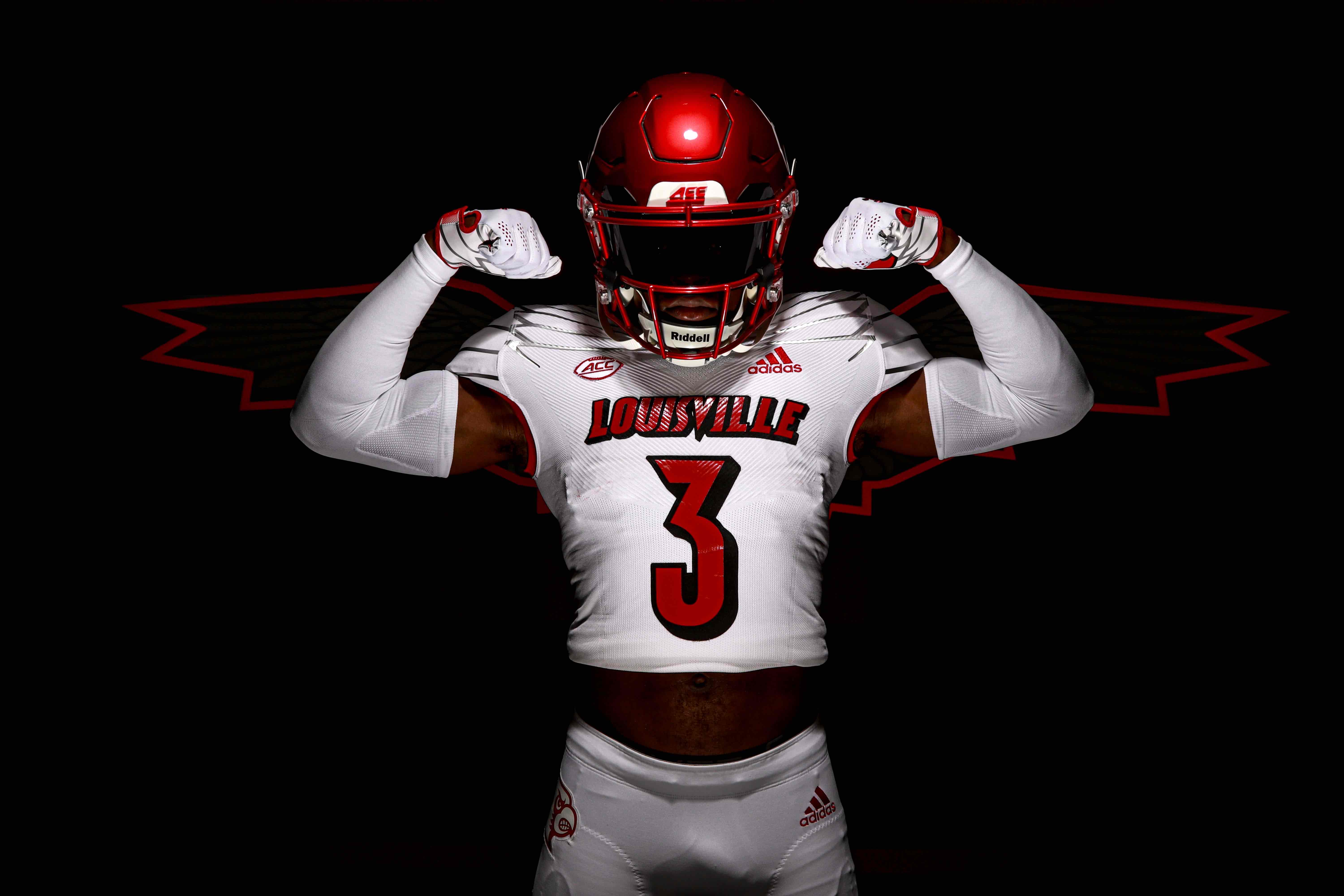 Louisville Cardinals Maurice Turner Jersey 2022-23 Premier Strategy Red #20  Football Men's Shirt - OKNCAASHOP