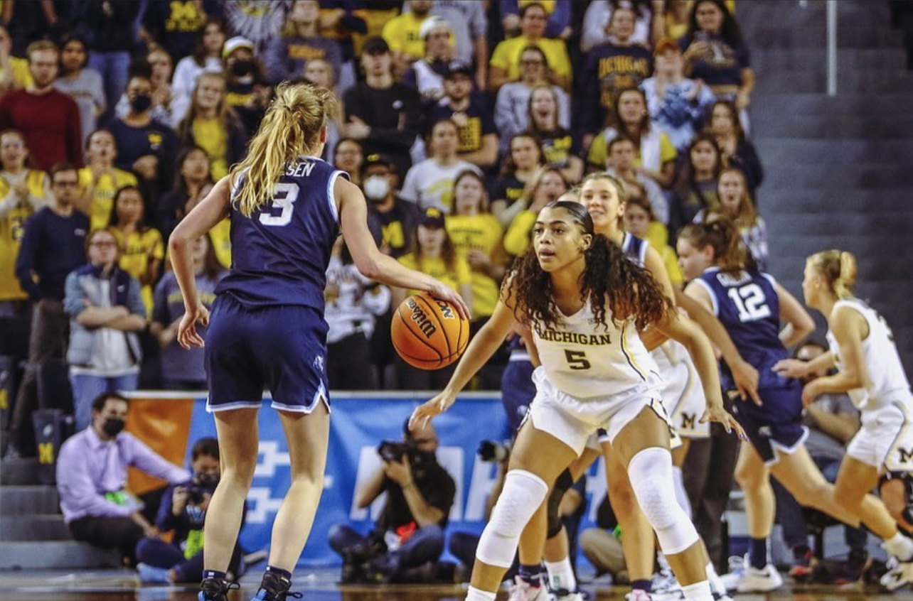 Valiant University of Michigan Women's Basketball Yellow #5 Laila