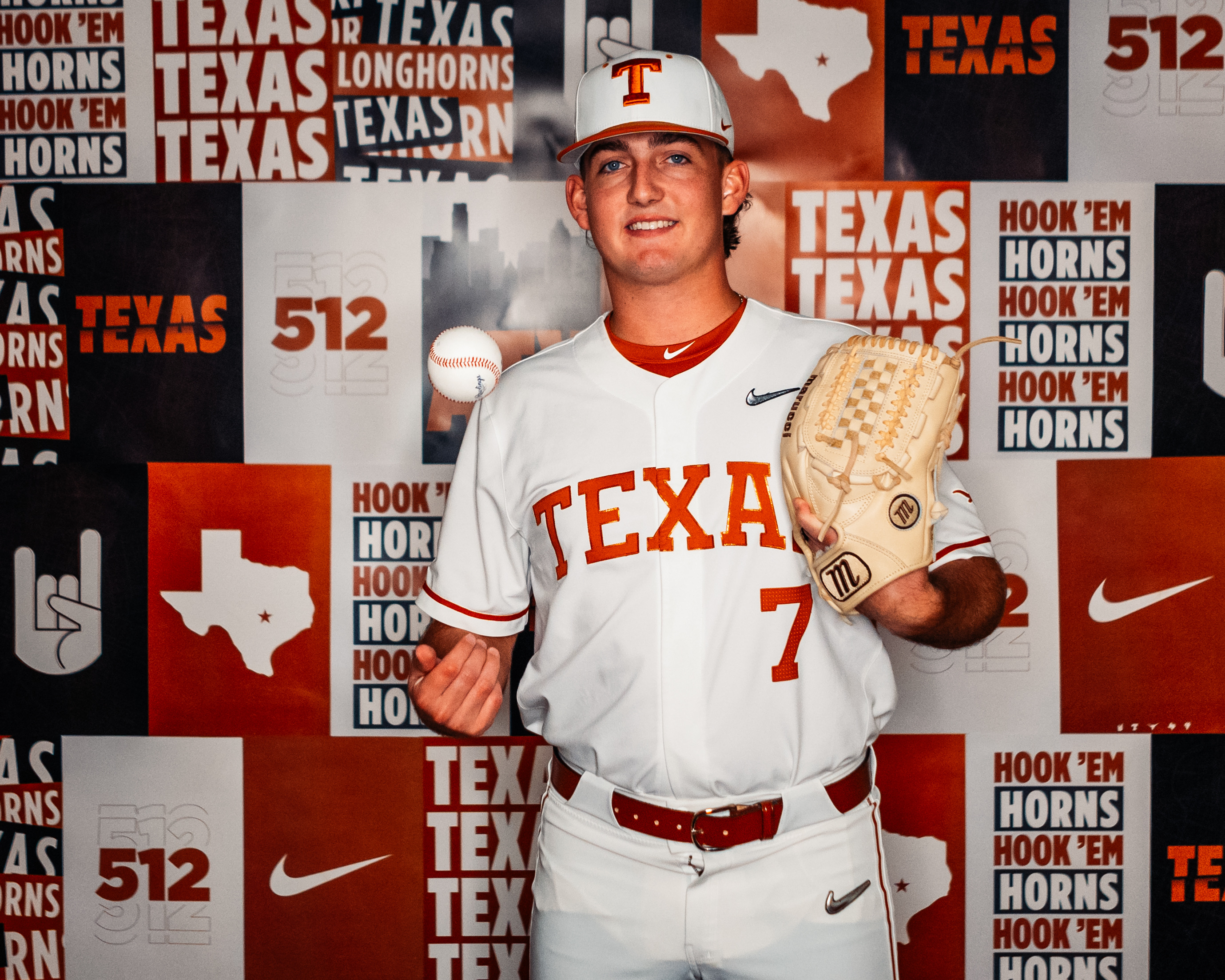 Texas Longhorns Hook 'Em Horns Baseball Jersey