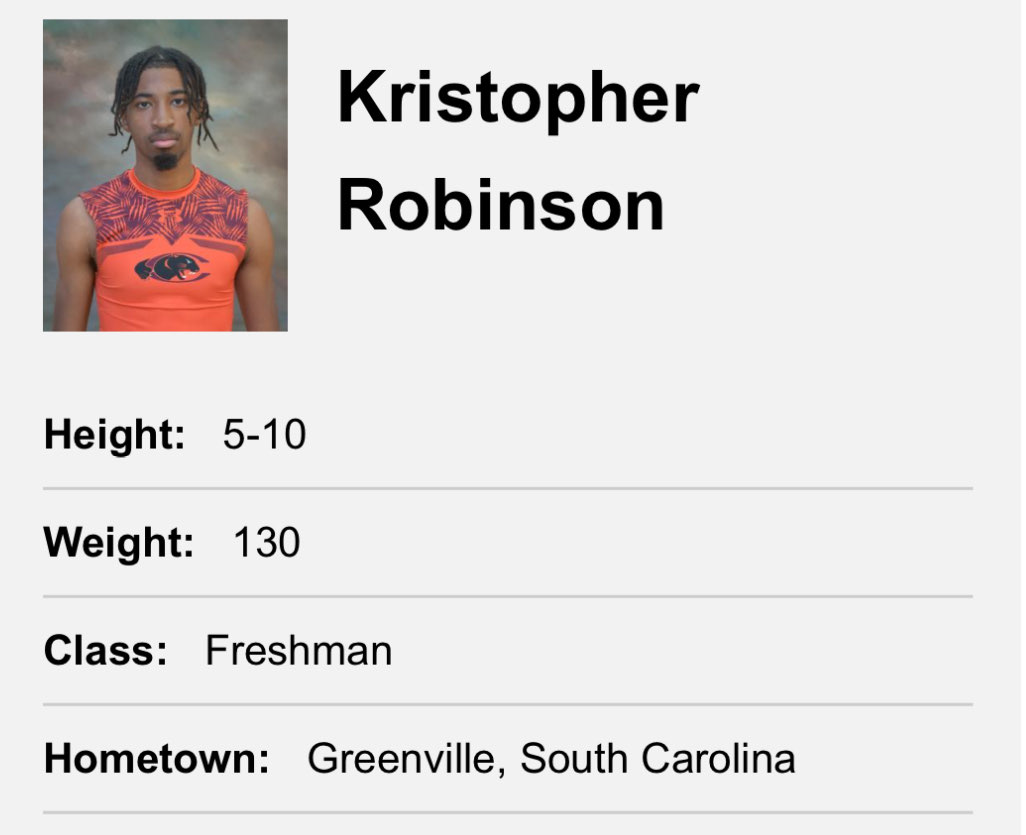 Kristopher Robinson athlete profile head shot