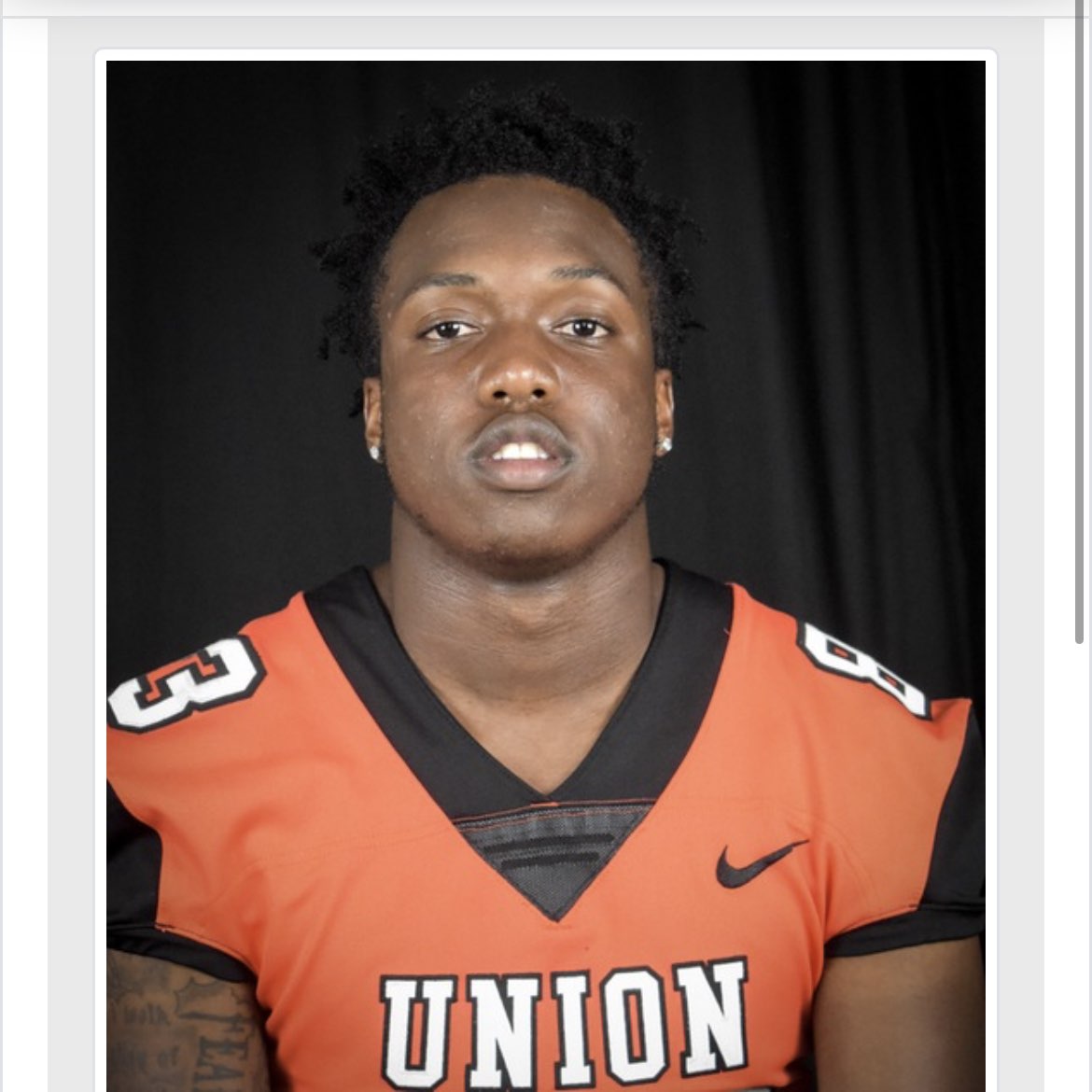 Kadarrius King athlete profile head shot