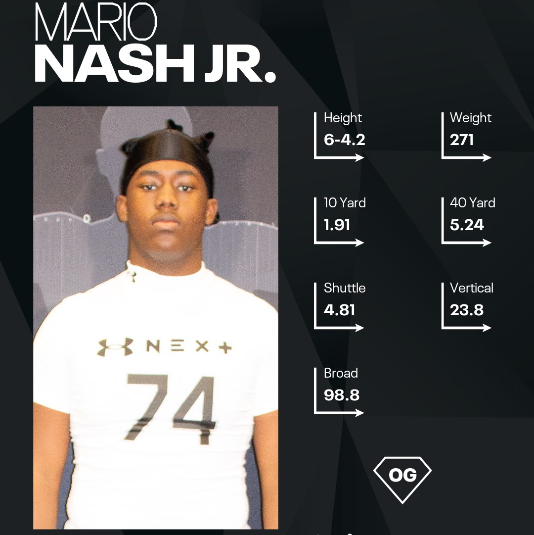 Mario Nash Jr athlete profile head shot
