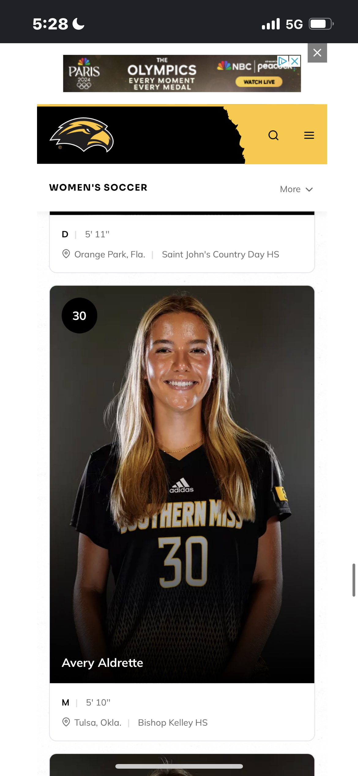 Avery Aldrette athlete profile head shot