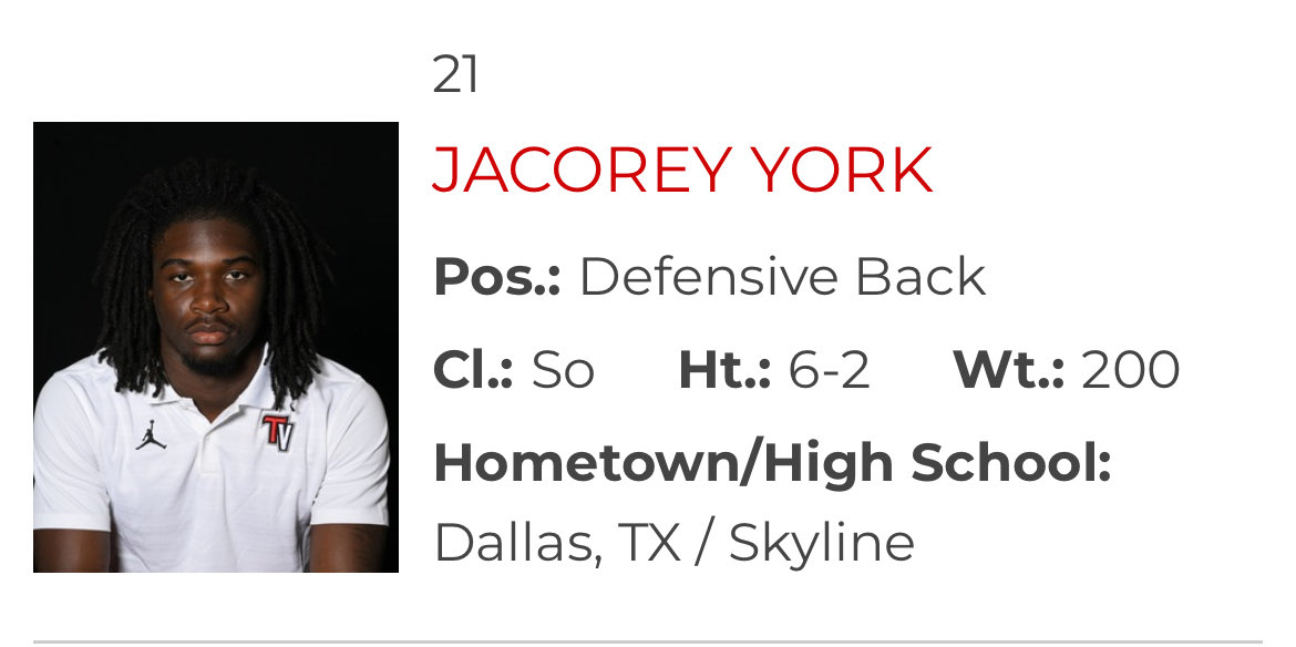 Jacorey York athlete profile head shot
