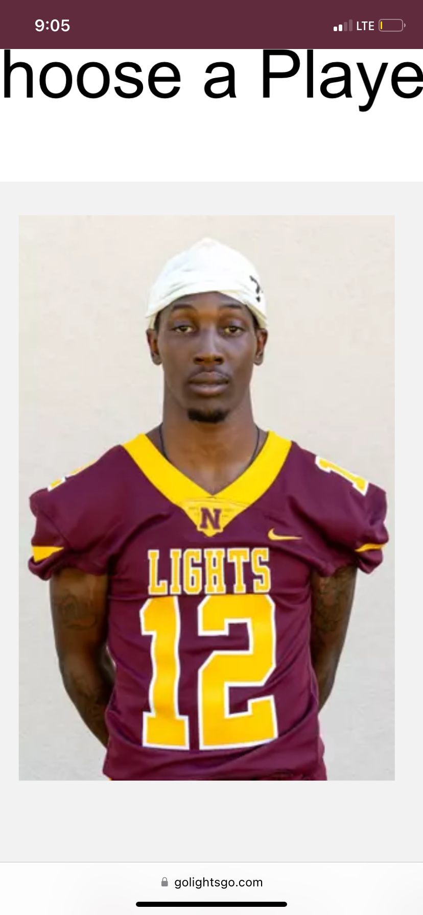 George West athlete profile head shot