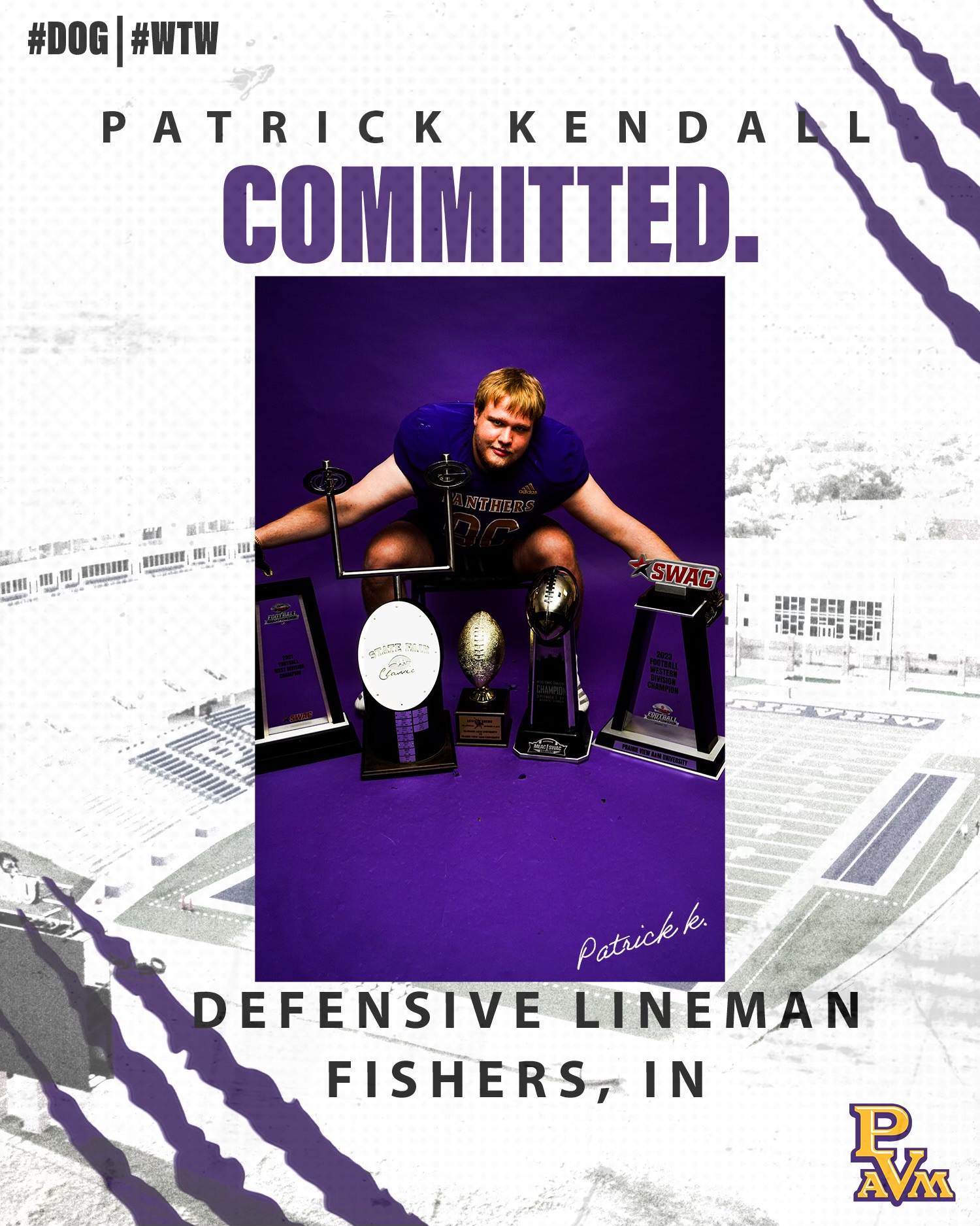 Patrick Kendall III athlete profile head shot