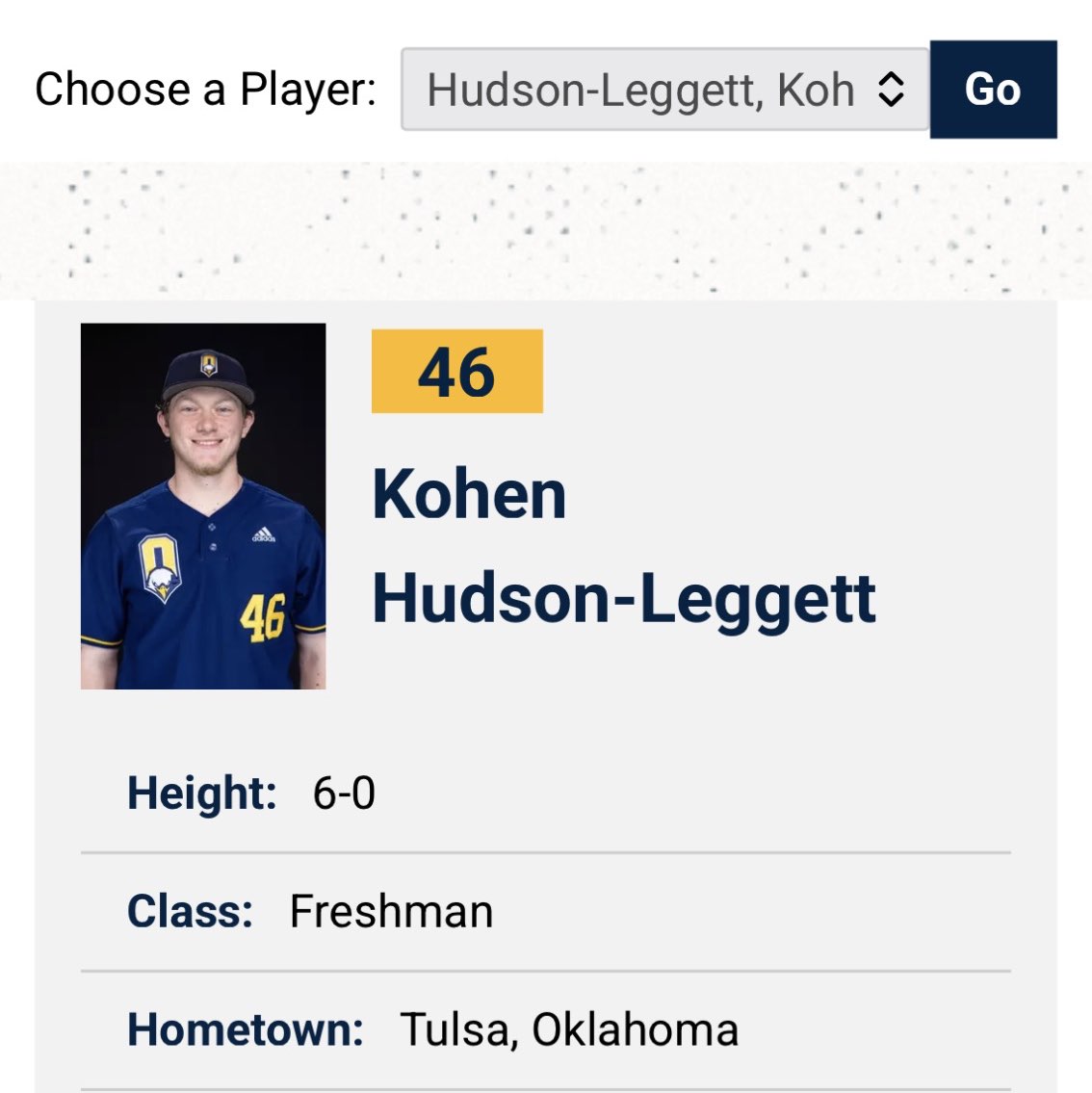 Kohen Hudson-Leggett athlete profile head shot