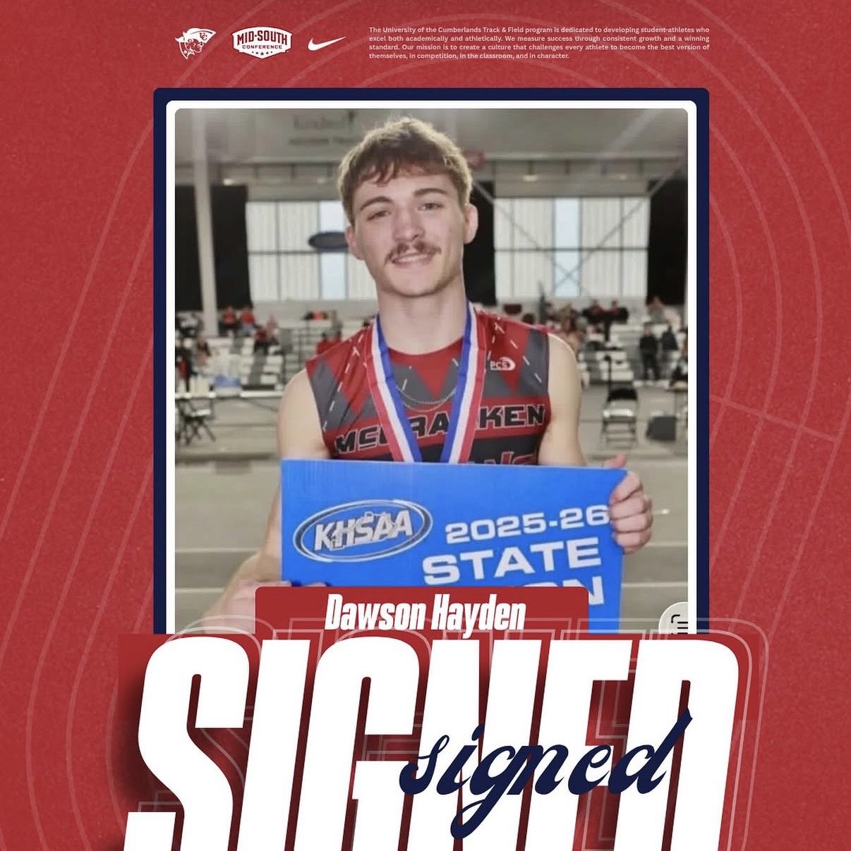 Dawson Hayden athlete profile head shot