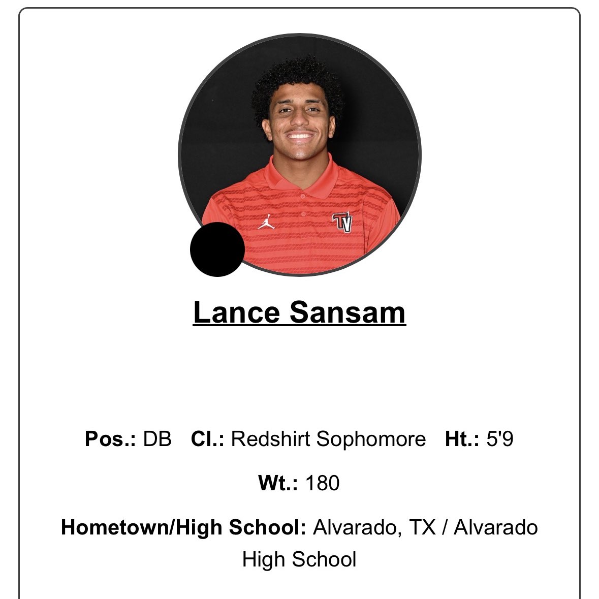 Lance Sansom athlete profile head shot